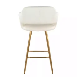 Kirklands Home Bar Stools & Counter Height Stools|Faux Leather Marge Counter Stools, Set of 2 Ivory