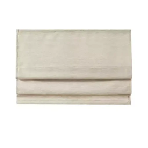 Kirklands Home Curtains & Drapes|Faux Silk Room Darkening Roman Shade, 35 in. Ivory
