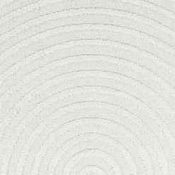 Kirklands Home Area Rugs|Geometric Lines Tassel Area Rug, 6x9 Ivory