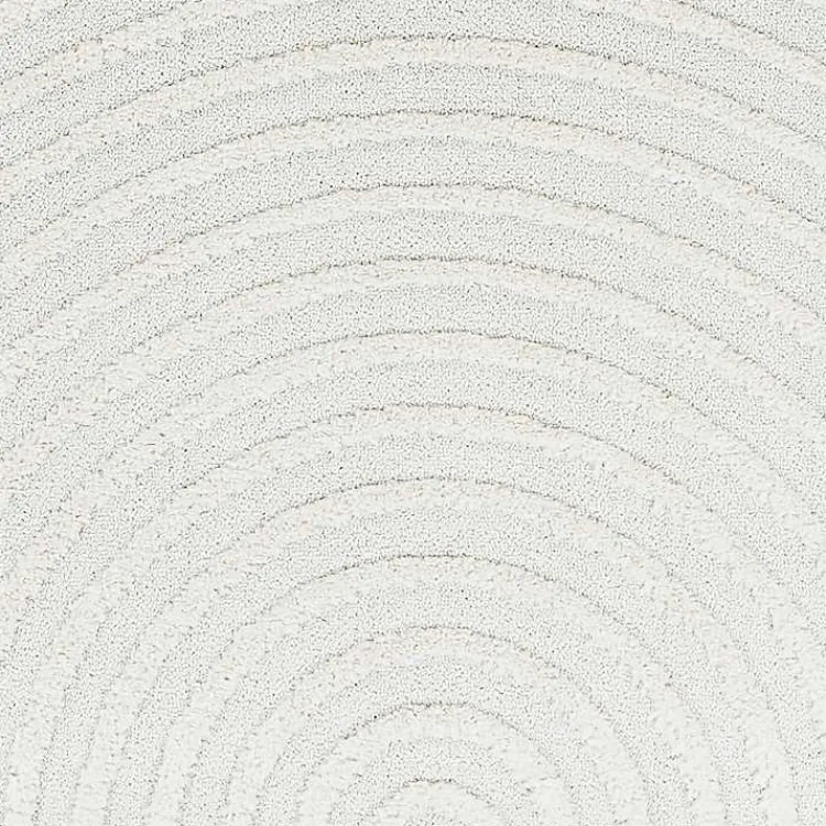 Kirklands Home Area Rugs|Geometric Lines Tassel Area Rug, 6x9 Ivory