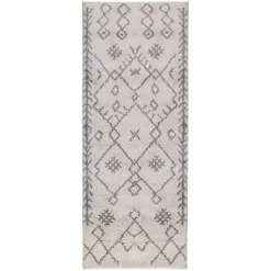 Kirklands Home Area Rugs|Geometric Runner Ivory