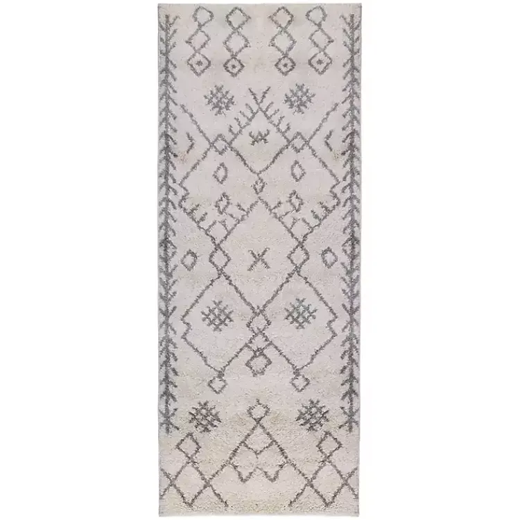 Kirklands Home Area Rugs|Geometric Runner Ivory