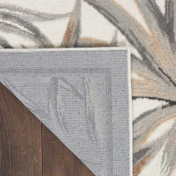 Kirklands Home Area Rugs|Ivory Grand Leaf Coastal Area Rug, 5x7