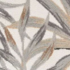 Kirklands Home Area Rugs|Ivory Grand Leaf Coastal Area Rug, 5x7