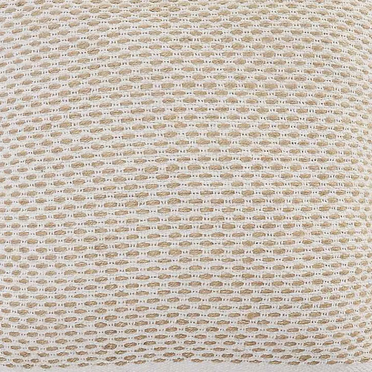 Discount Ivory Interwoven Jute Pillow Pillows