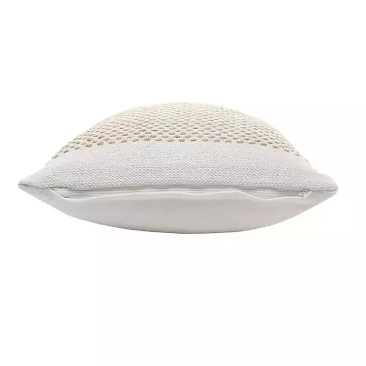 Discount Ivory Interwoven Jute Pillow Pillows