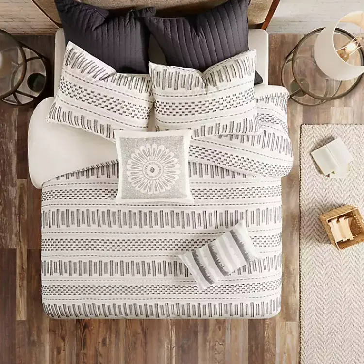 Kirklands Home Comforters|Ivory Jacquard Full/Queen 3-pc. Comforter Set