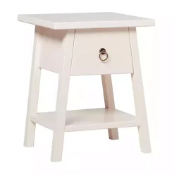 Kirklands Home Accent & End Tables|Japandi Pull-Ring Accent Table Ivory