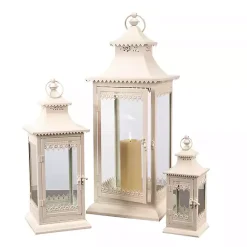 Outlet Metal Vintage Lanterns, Set of 3 Lanterns