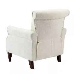 Kirklands Home Accent Chairs|Miriam Nailhead Trim Armchair Ivory