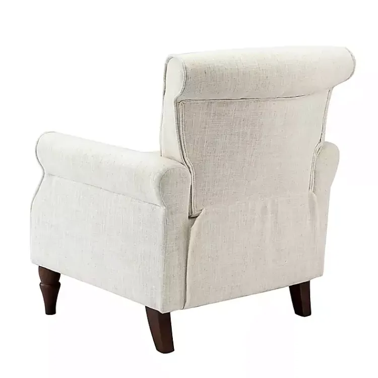 Kirklands Home Accent Chairs|Miriam Nailhead Trim Armchair Ivory