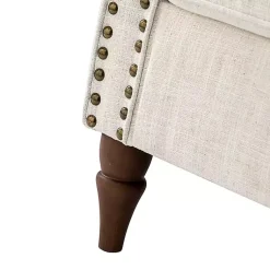 Kirklands Home Accent Chairs|Miriam Nailhead Trim Armchair Ivory