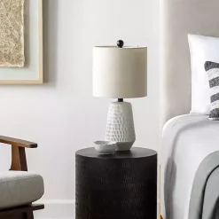 Kirklands Home Table Lamps|Modern Etched Table Lamp Ivory