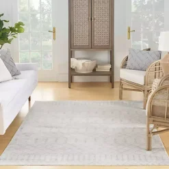 Kirklands Home Area Rugs|Moroccan Washable Area Rug, 5x7 Ivory