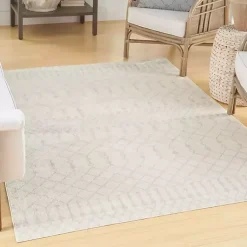Kirklands Home Area Rugs|Moroccan Washable Area Rug, 6x9 Ivory
