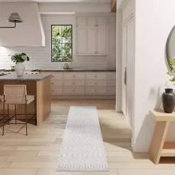 Kirklands Home Area Rugs|Moroccan Washable Runner, 2x8 Ivory