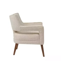Kirklands Home Accent Chairs|Open Back Mid-Century Modern Armchair Ivory