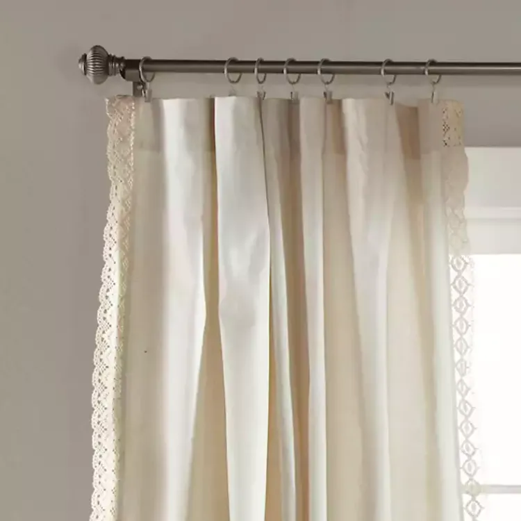 Kirklands Home Curtains & Drapes|Rosalie Curtain Panel Set, 108 in. Ivory