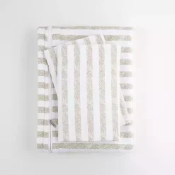 Kirklands Home Duvets|Rugged Stripes Puffed 3-pc. King Duvet Set Ivory