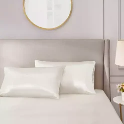 Kirklands Home Bed Sheets|Satin King 2-pc. Pillow Case Set Ivory