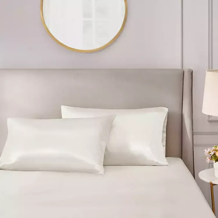 Kirklands Home Bed Sheets|Satin King 2-pc. Pillow Case Set Ivory