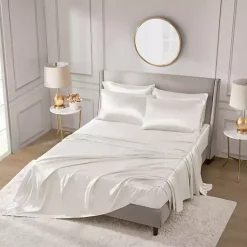 Kirklands Home Bed Sheets|Satin 6-pc. California King Sheet Set Ivory