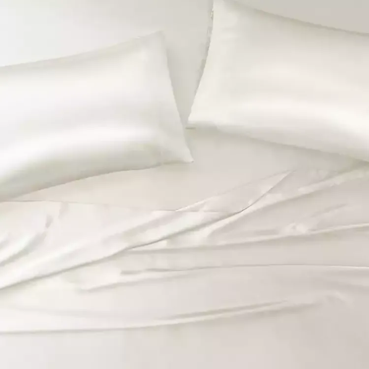 Kirklands Home Bed Sheets|Satin 6-pc. Full Sheet Set Ivory
