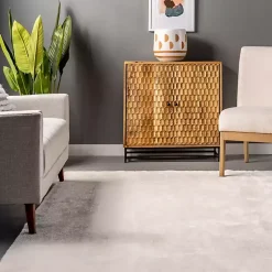 Kirklands Home Area Rugs|Shag Washable Area Rug, 8x10 Ivory