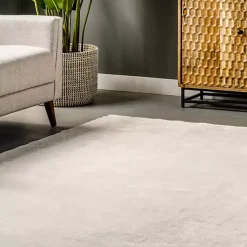 Kirklands Home Area Rugs|Shag Washable Area Rug, 8x10 Ivory