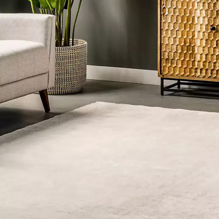 Kirklands Home Area Rugs|Shag Washable Area Rug, 8x10 Ivory