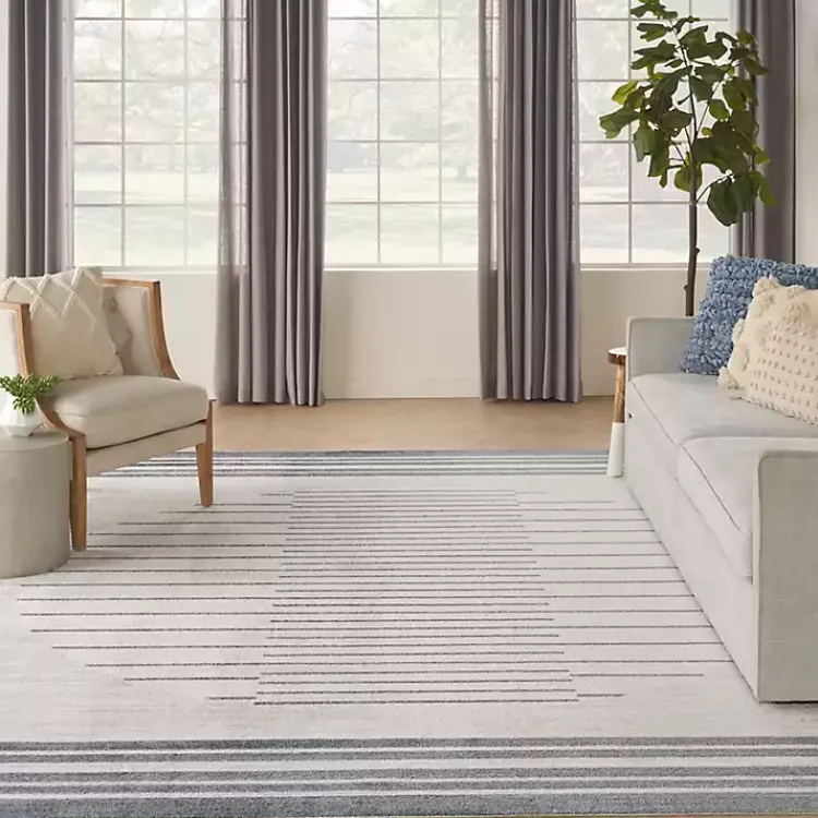 Kirklands Home Area Rugs|Ivory Striated Sphere Washable Area Rug, 7x10