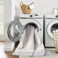 Kirklands Home Area Rugs|Ivory Striated Sphere Washable Area Rug, 7x10