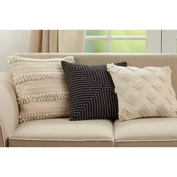 Striped Pom Pom Pillow Pillows