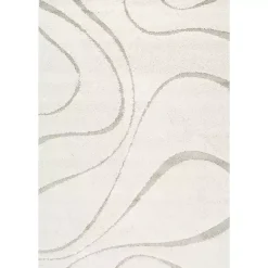 Kirklands Home Area Rugs|Ivory Swirl Carolyn Area Rug, 5x8