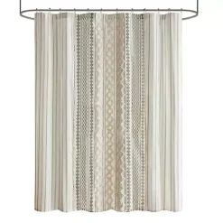 Kirklands Home Shower Curtains|Textured Chenille Shower Curtain Ivory