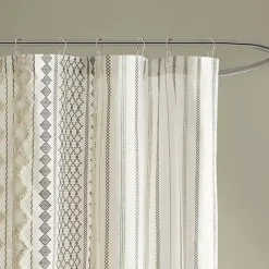 Kirklands Home Shower Curtains|Textured Chenille Shower Curtain Ivory