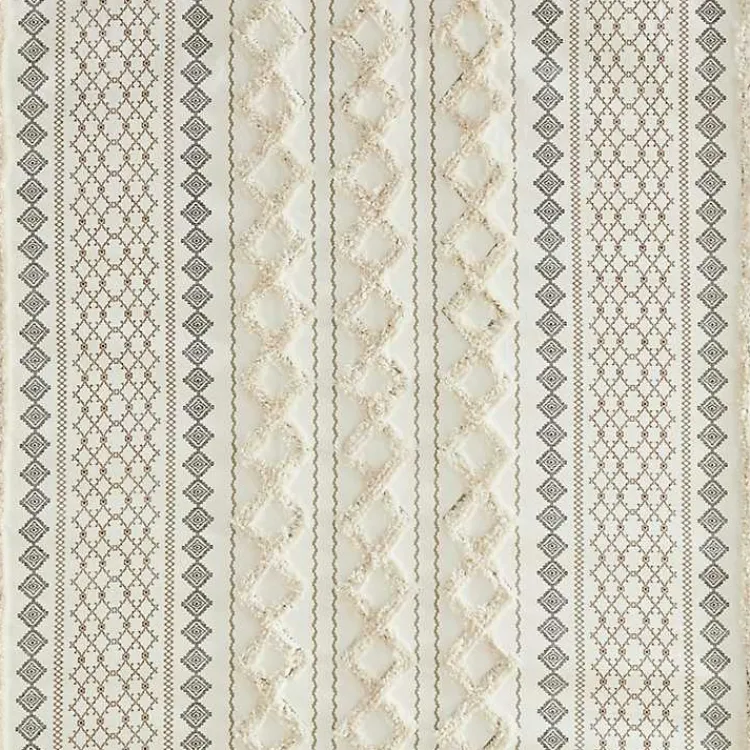 Kirklands Home Shower Curtains|Textured Chenille Shower Curtain Ivory