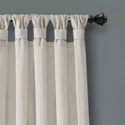 Kirklands Home Curtains & Drapes|Top Knotted Burlap Curtain Panel Set, 84 in. Ivory