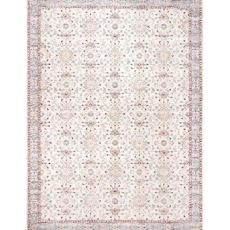 Kirklands Home Area Rugs|Transitional Floral Area Rug, 8x10 Ivory