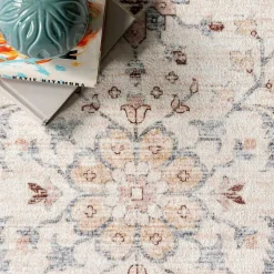 Kirklands Home Area Rugs|Transitional Floral Area Rug, 8x10 Ivory