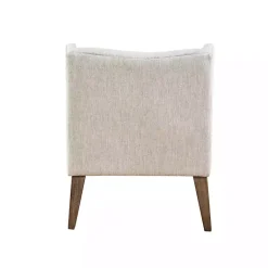 Kirklands Home Accent Chairs|Tufted Curved Accent Chair Ivory