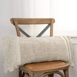 Clearance Tufted Macrame Tassels Lumbar Pillow Pillows
