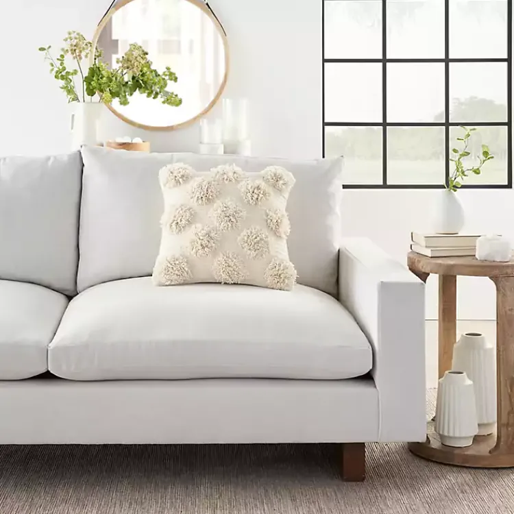 Discount Tufted Pom Poms Throw Pillow Pillows