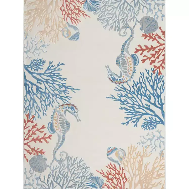 Kirklands Home Area Rugs|Ivory Underwater Paradise Area Rug, 5x7