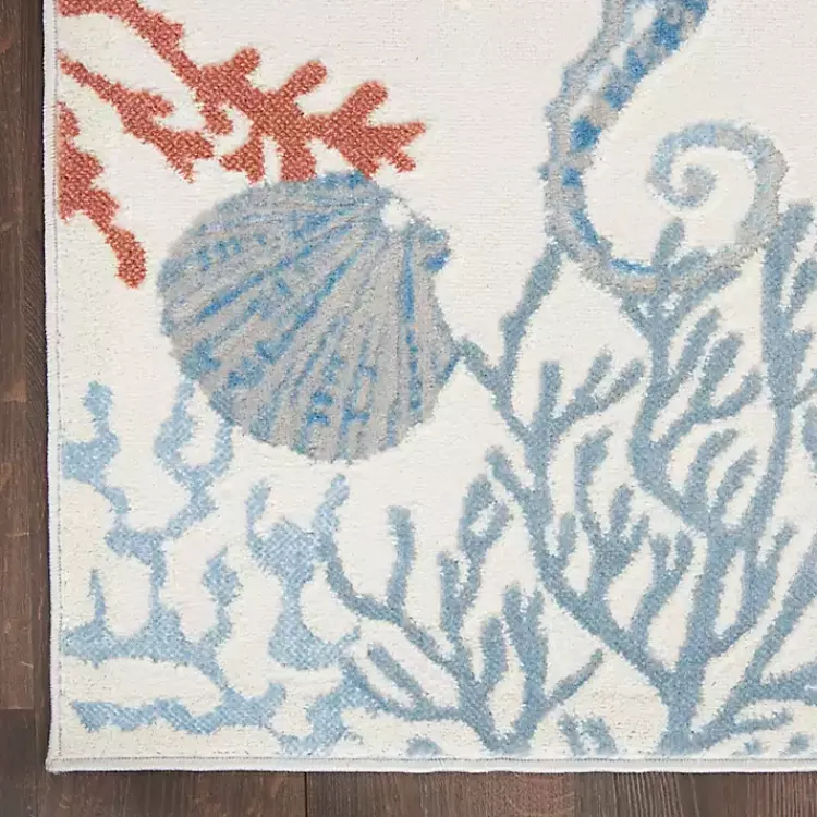 Kirklands Home Area Rugs|Ivory Underwater Paradise Area Rug, 5x7