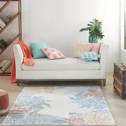 Kirklands Home Area Rugs|Ivory Underwater Paradise Area Rug, 5x7