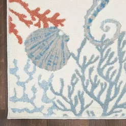 Kirklands Home Area Rugs|Ivory Underwater Paradise Area Rug, 7x9