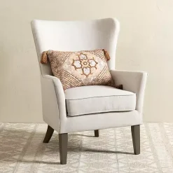 Kirklands Home Accent Chairs|Upholstered Armchair Ivory