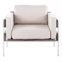 Kirklands Home Accent Chairs|Ivory Upholstered Wood Accent Chair Gray