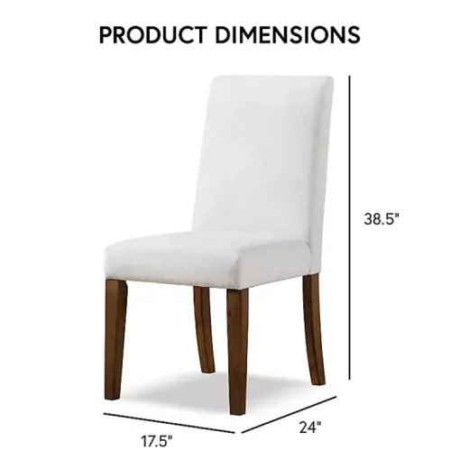 Kirklands Home Dining Chairs|Upholstered Katie Dining Chairs, Set of 2 Ivory